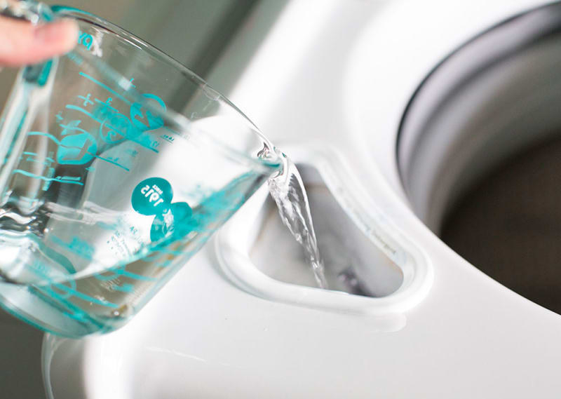 Depending on your model, you may need to directly add the vinegar to a full drum of hot water — read more on I Heart Naptime.