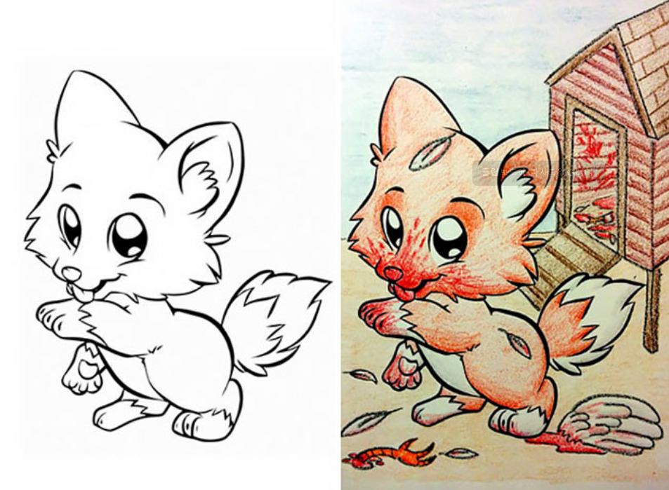 【純粋な心は失った…】大人が塗り絵を描いてみたら…『なんととても汚れている塗り絵』？！ - Hachibachi