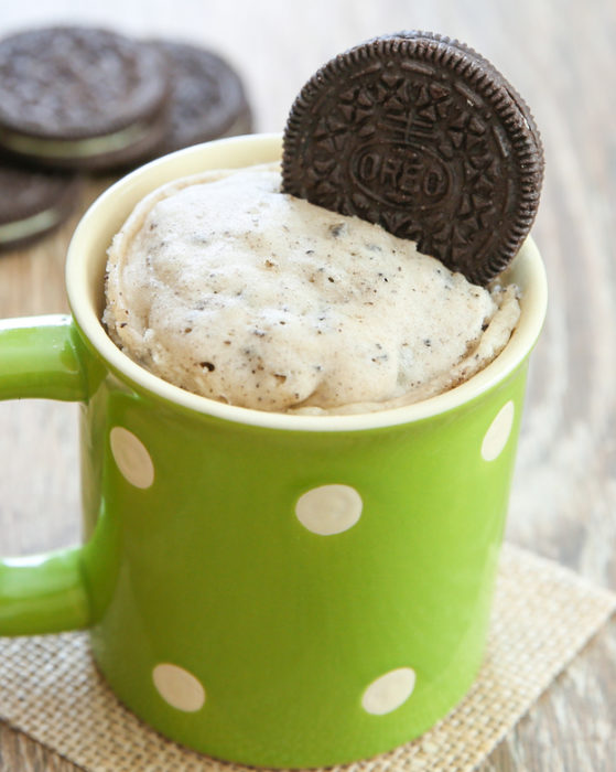 pastel en taza de oreo