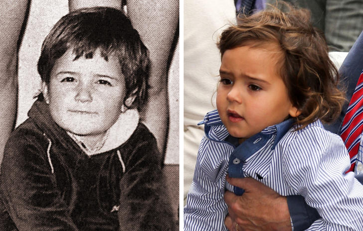 12 Pares de famosos y sus hijos a la misma edad (La hija de Milla Jovovich es su copia exacta)