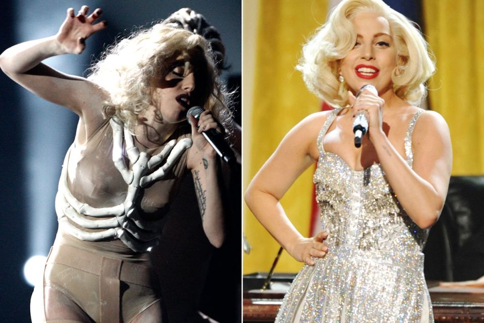 Resultado de imagen de lady gaga then and now