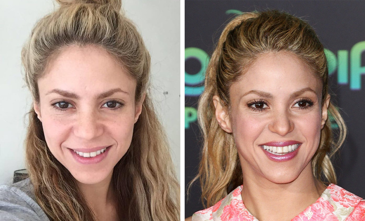 18 Fotografías de famosas que demuestran que el maquillaje es algo mágico