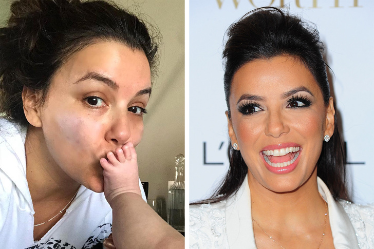 18 Fotografías de famosas que demuestran que el maquillaje es algo mágico