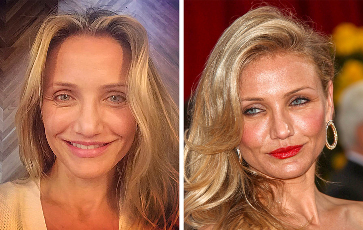 18 Fotografías de famosas que demuestran que el maquillaje es algo mágico