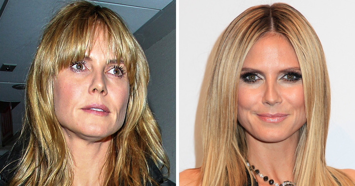 18 Fotografías de famosas que demuestran que el maquillaje es algo mágico