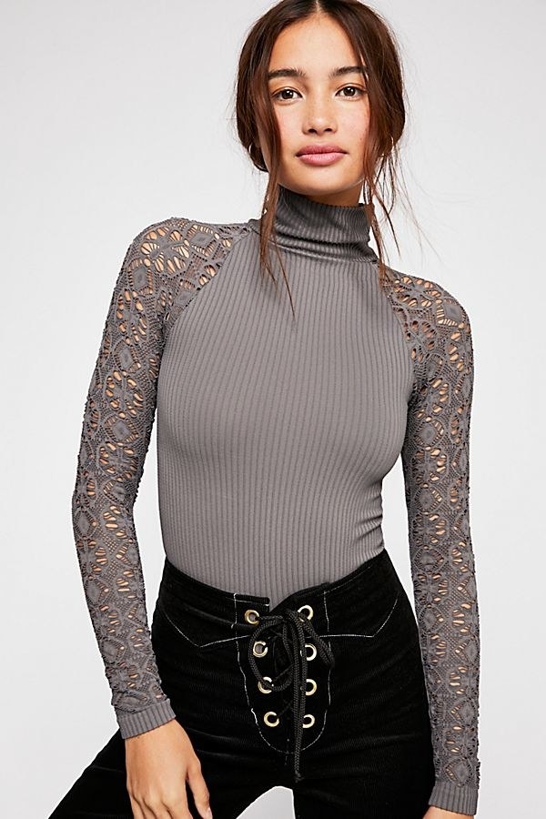 Promising review: &quot;This is one of my favorite tops from Free People! The mink color is beautiful, and the sleeves are lovely, intricate, and unique. The material is soft, and the fit is great. I&#x27;m really happy with the quality too. I highly recommend!&quot; —kbaker60Price:  (available in sizes XS/S and M/L and in seven colors)