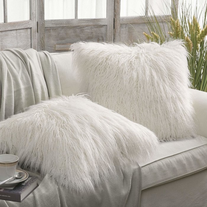 Don&#x27;t forget to grab pillow inserts for these covers if you don&#x27;t already have some at home! Promising review: &quot;These covers are beautiful and worth the money. The fur is only on the front and they have zippers on the back. I would purchase this product again.&quot; —AishaPrice: .99+ (available in nine colors)