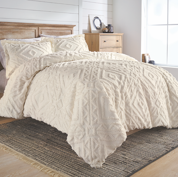 Includes one duvet cover and two shams. Promising review: &quot;This is perfect. I was going to pay 0 for one at Anthropologie, but looked on Pinterest and saw this one from Walmart. I like the geometric design so much more! I&#x27;ve washed it once and it has held up well.&quot; —TropihomePrice: + (available in two colors and two sizes)