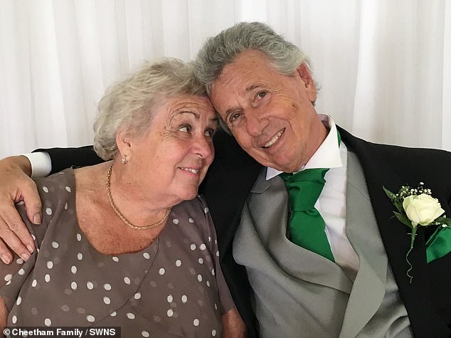 Doctors told him that he should say goodbye to his family (pictured with wife Sylvia) after finding tennis ball-sized tumours on his lungs