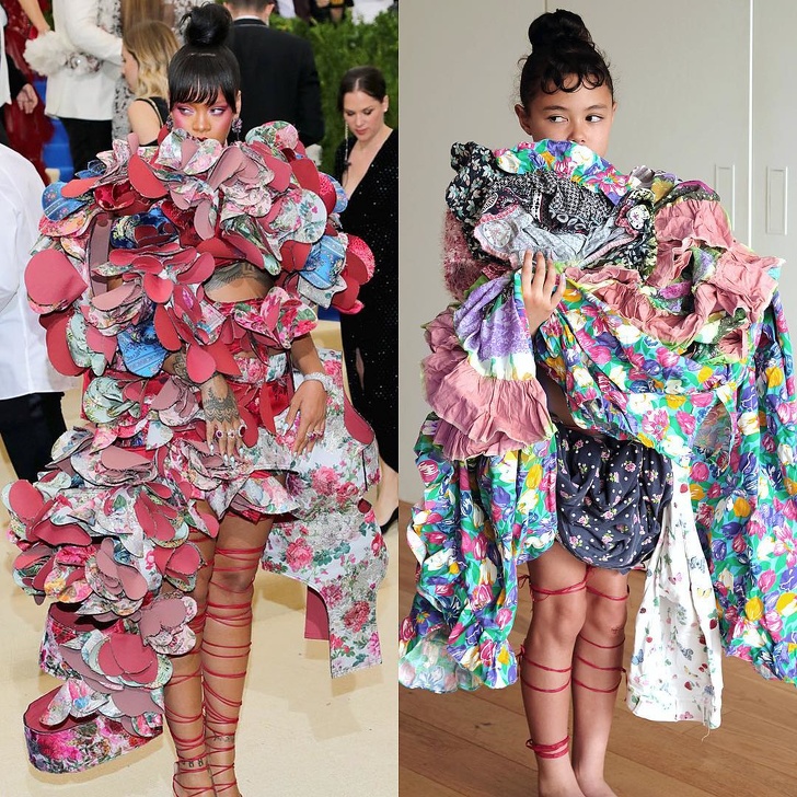 Una niña recrea atuendos de celebridades de una forma tan divertida que opaca las versiones originales