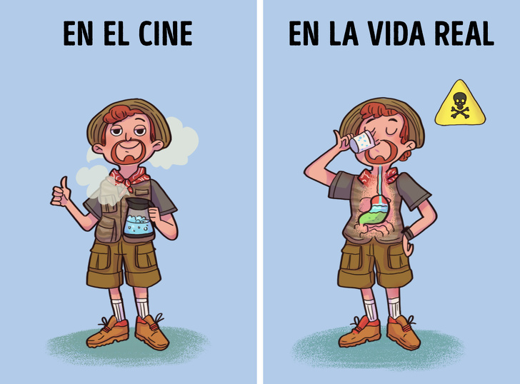 10 Mitos del cine sobre la supervivencia que podrían matarte en la vida real