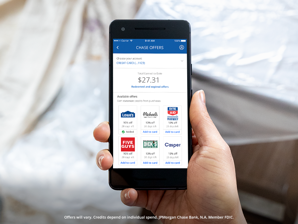 Chase Offers tailors a bunch of sweet deals from popular retailers, restaurants, and lifestyle brands. A shopping win that you don&#x27;t even have to do any work for!