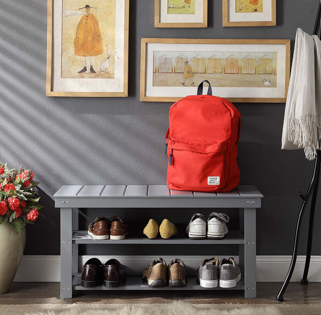 Promising review: “This is the perfect size for my small entryway! It holds our five pairs of tennis shoes and three pairs of flip-flops perfectly. It could probably fit more shoes on the shelves, depending on what type. But I wanted this to be where we come in at the end of the day and take off our work shoes. I definitely recommend it!” —Austin Price: .24+ (available in eight colors)