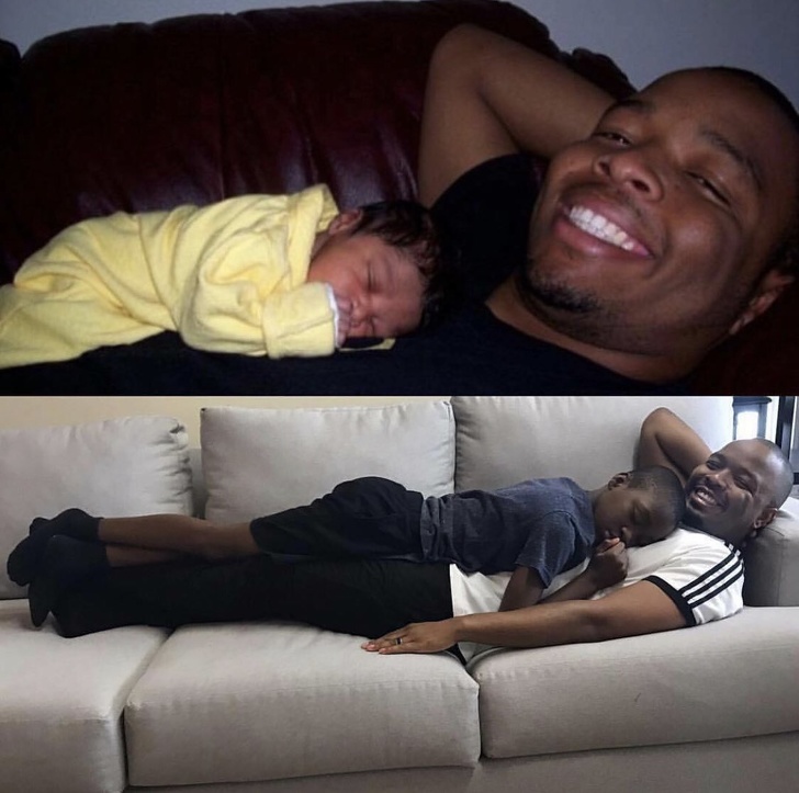 20 Fotos de pais que provam ser capazes de fazer qualquer coisa pelos filhos (até virar travesseiro)