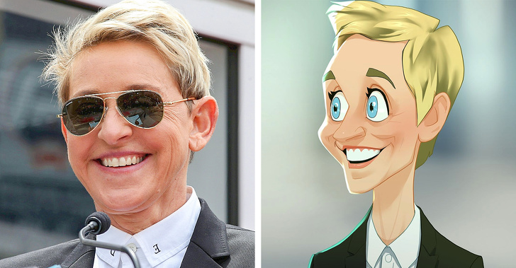 Un artista realiza versiones animadas de las celebridades, y los resultados son sorprendentes