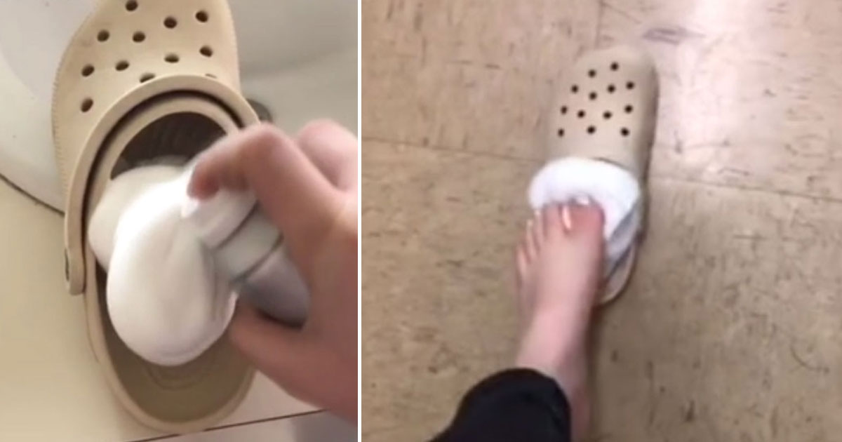 crocs with shaving cream