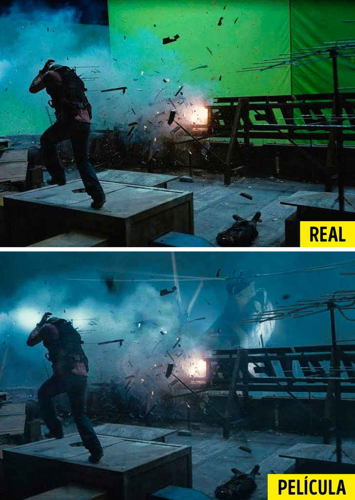 20 Tomas fotográficas excepcionales que muestran cómo los efectos especiales transforman nuestras películas favoritas por completo