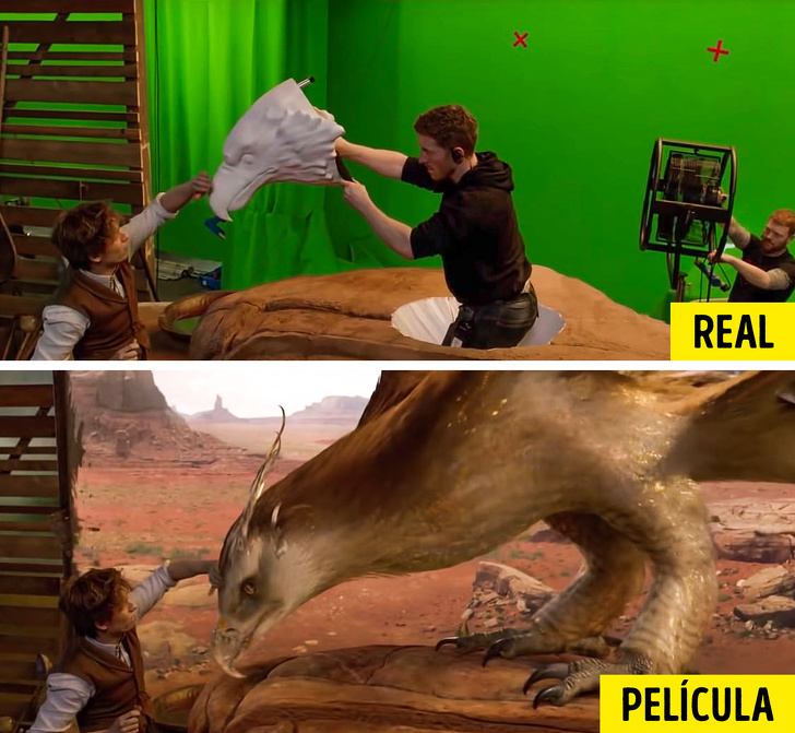 20 Tomas fotográficas excepcionales que muestran cómo los efectos especiales transforman nuestras películas favoritas por completo