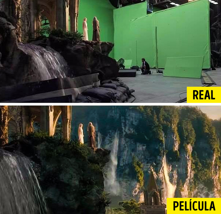 20 Tomas fotográficas excepcionales que muestran cómo los efectos especiales transforman nuestras películas favoritas por completo