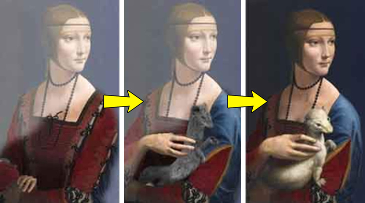 9 Pinturas famosas que esconden imágenes completamente diferentes debajo de sus capas de pintura (La Gioconda original es impresionante)