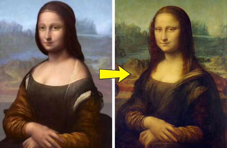 9 Pinturas famosas que esconden imágenes completamente diferentes debajo de sus capas de pintura (La Gioconda original es impresionante)