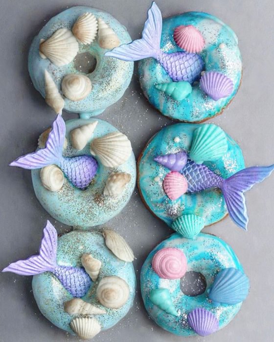 donitas decoradas de la sirenita