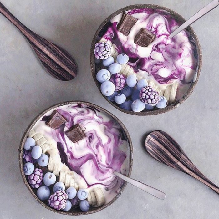 yogurt con moras