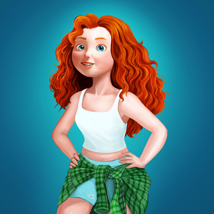 Cómo se verían las princesas de Disney si fueran adolescentes