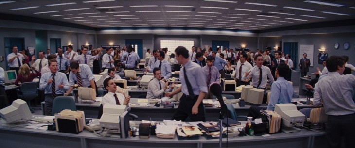 escena de la película de El lobo the wall street