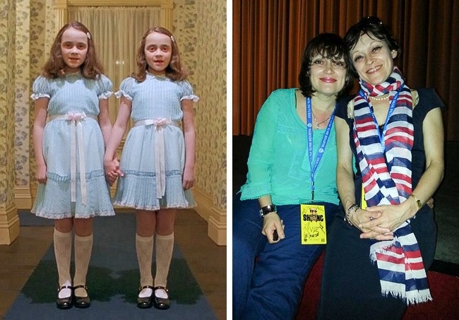 Pareja gemelas el resplandor Antes y después niños películas de terror
