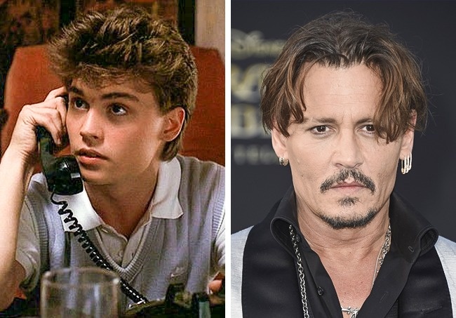 Johnny Deep Antes y después niños películas de terror