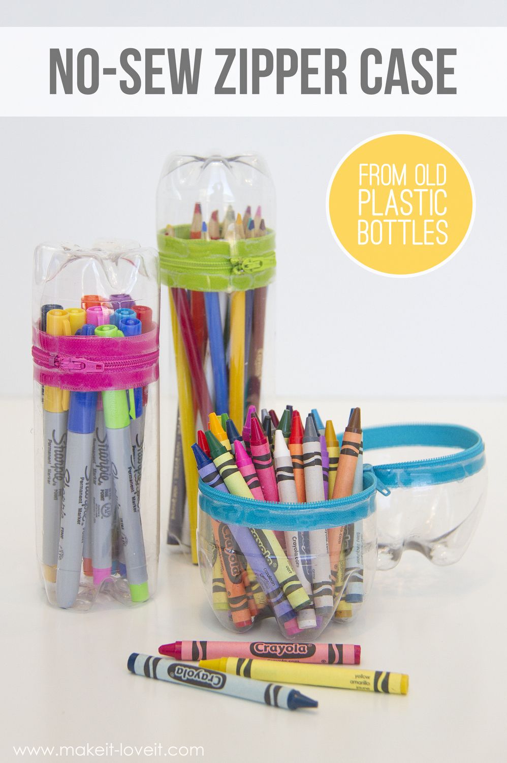 Resultado de imagen de botellas de plástico en un estuche de lápices contra agua