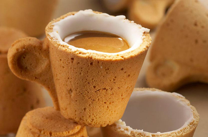 Resultado de imagen de vaso de cafe comestible