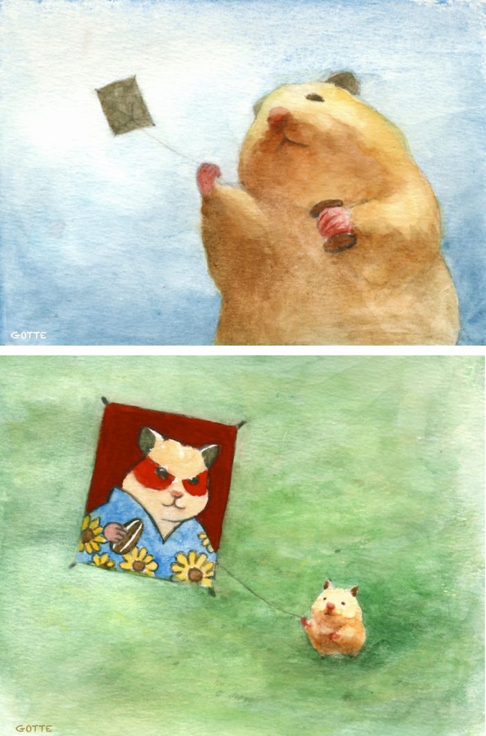 Artist Illustrates The Typical Life Of A Japanese Hamster And The Result Is Very Cute Artist Illustrates The Typical Life Of A Japanese Hamster And The Result Is Very Cute