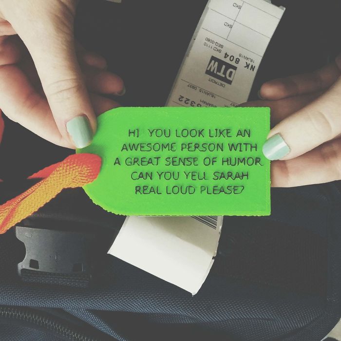 Friend Made A Luggage Tag With Her 3D Printer Friend Made A Luggage Tag With Her 3D Printer
