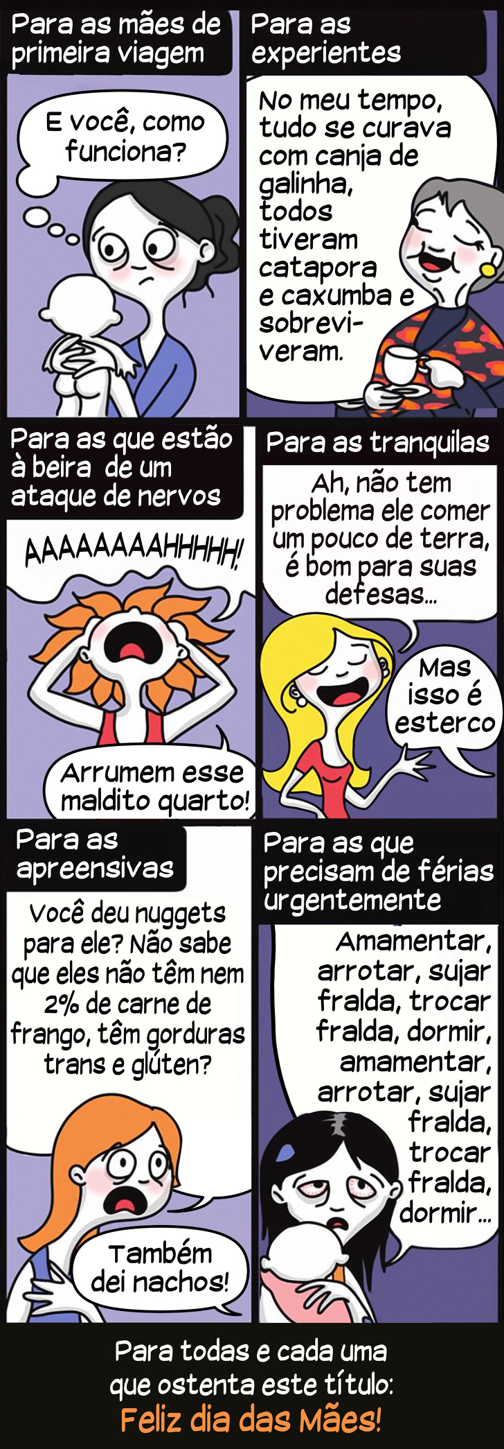 20 Ilustrações de uma mãe que conta como é o lado B de ter filhos