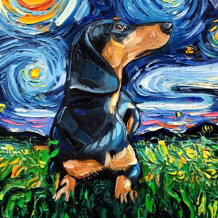Van-Gogh-Starry-Night-Reimagined-Dogs-Paintings-Aja-Trier Van-Gogh-Starry-Night-Reimagined-Dogs-Paintings-Aja-Trier