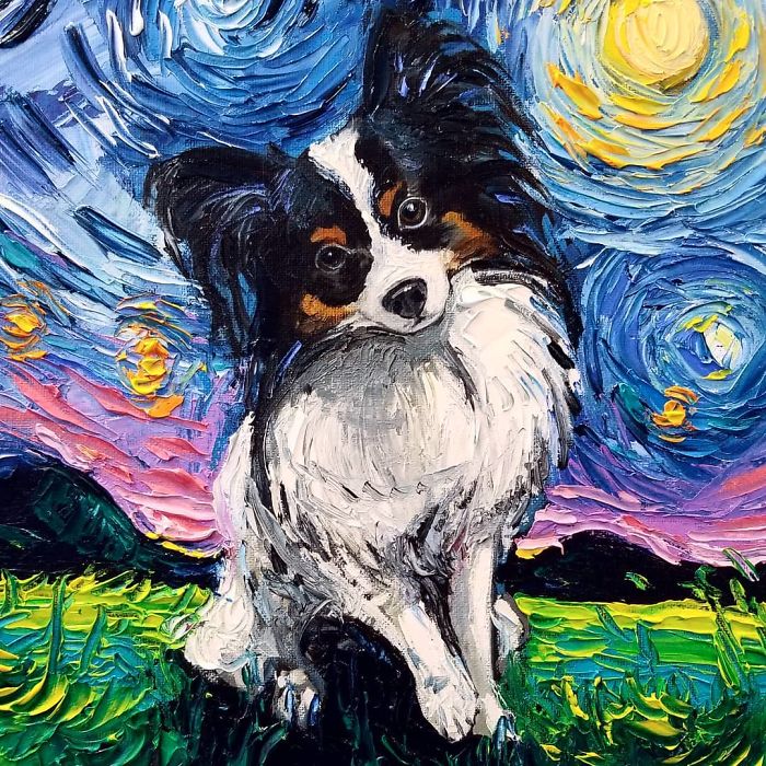 Van-Gogh-Starry-Night-Reimagined-Dogs-Paintings-Aja-Trier Van-Gogh-Starry-Night-Reimagined-Dogs-Paintings-Aja-Trier