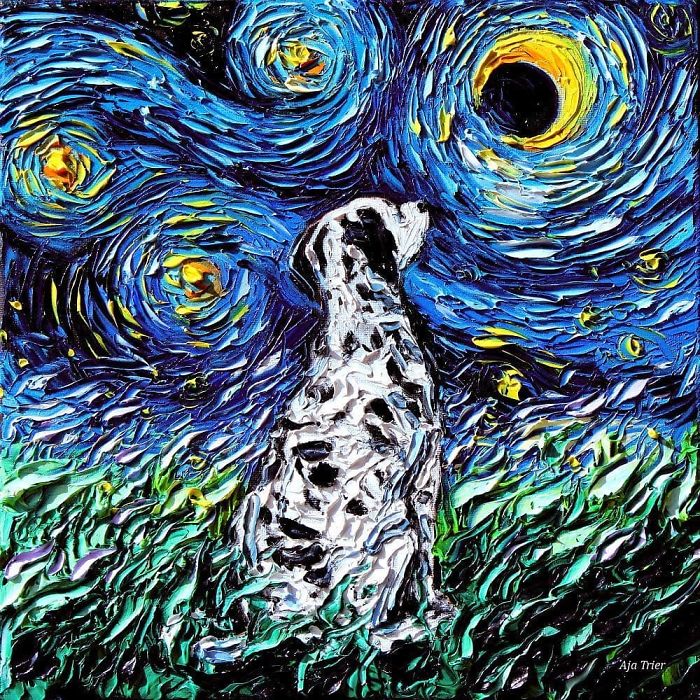 Van-Gogh-Starry-Night-Reimagined-Dogs-Paintings-Aja-Trier Van-Gogh-Starry-Night-Reimagined-Dogs-Paintings-Aja-Trier