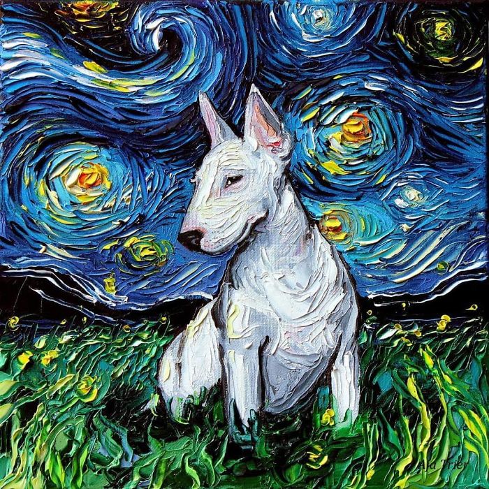 Van-Gogh-Starry-Night-Reimagined-Dogs-Paintings-Aja-Trier Van-Gogh-Starry-Night-Reimagined-Dogs-Paintings-Aja-Trier