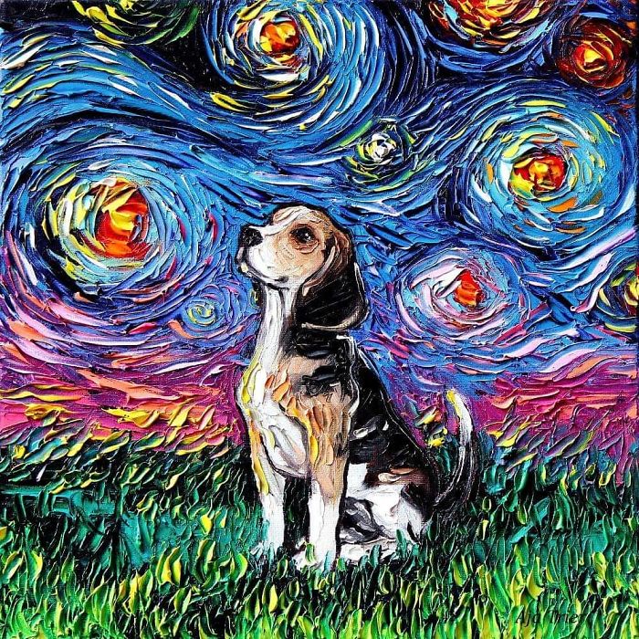 Van-Gogh-Starry-Night-Reimagined-Dogs-Paintings-Aja-Trier Van-Gogh-Starry-Night-Reimagined-Dogs-Paintings-Aja-Trier