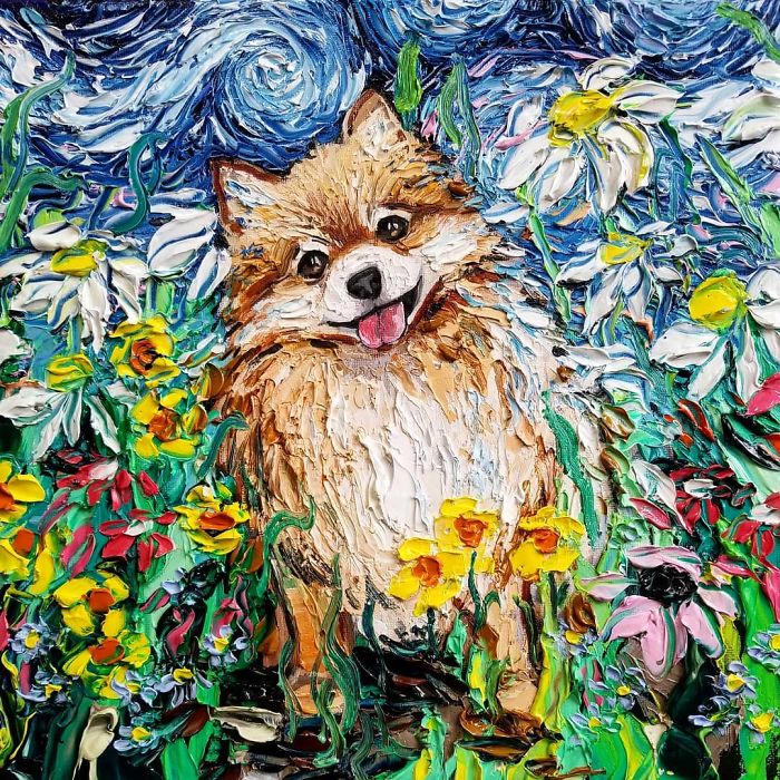 Van-Gogh-Starry-Night-Reimagined-Dogs-Paintings-Aja-Trier Van-Gogh-Starry-Night-Reimagined-Dogs-Paintings-Aja-Trier