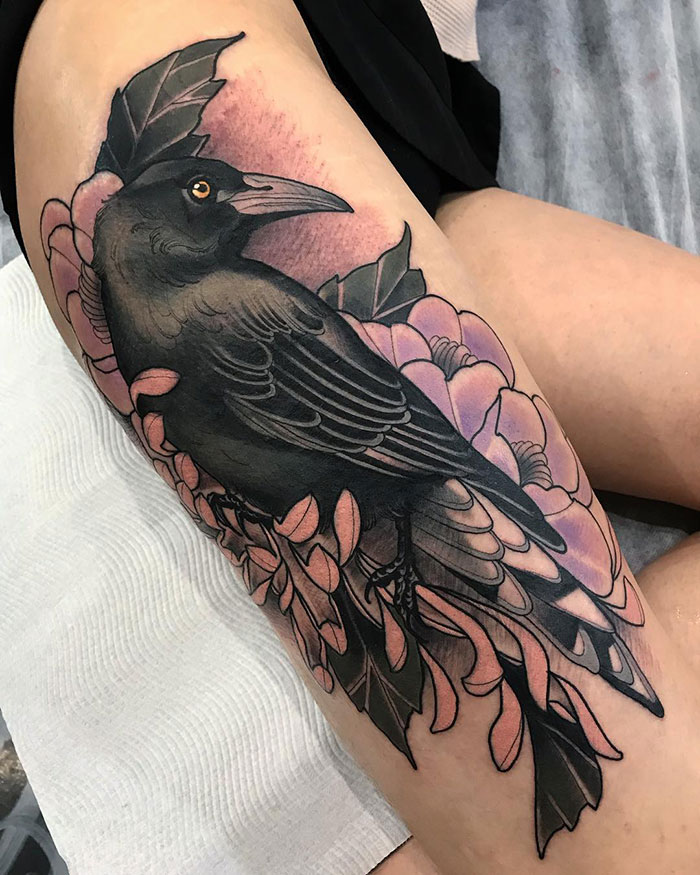 Stunning Currawong Tattoo Stunning Currawong Tattoo