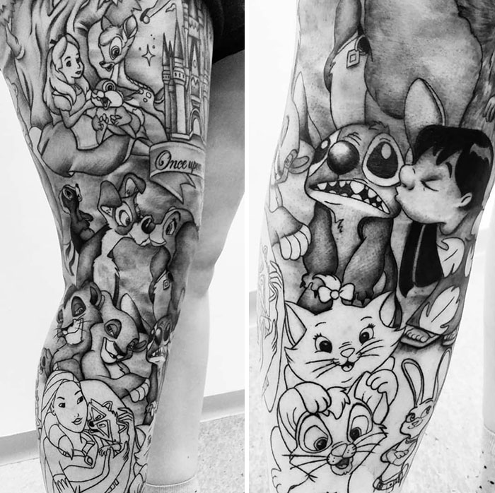 45 Inspiring Looking Leg Tattoos Full Of Imaginations Small Joys