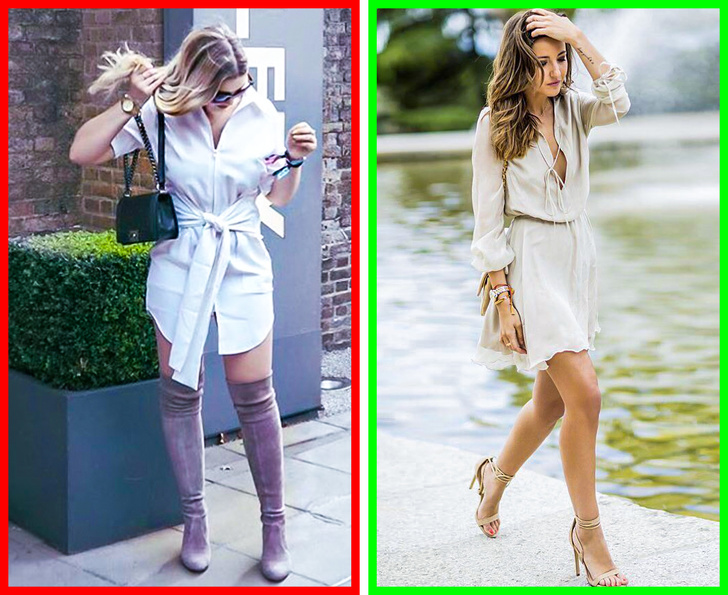 8 Combinaciones de ropa que ridiculizan tu look (nunca uses un vestido de cóctel con botas altas)