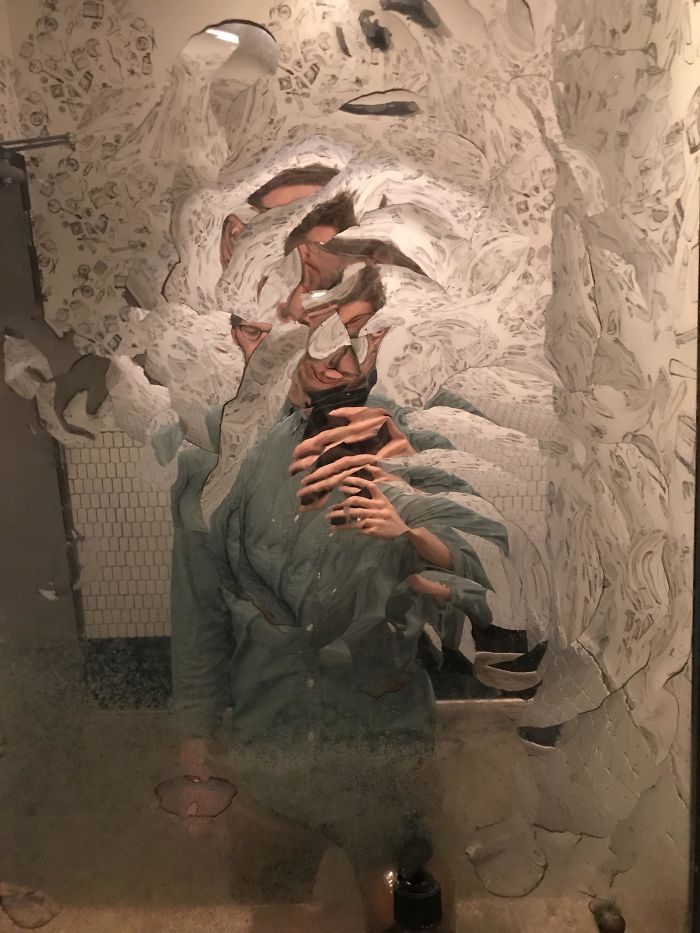 This Really “Artsy” Mirror At A Fancy Restaurant This Really “Artsy” Mirror At A Fancy Restaurant