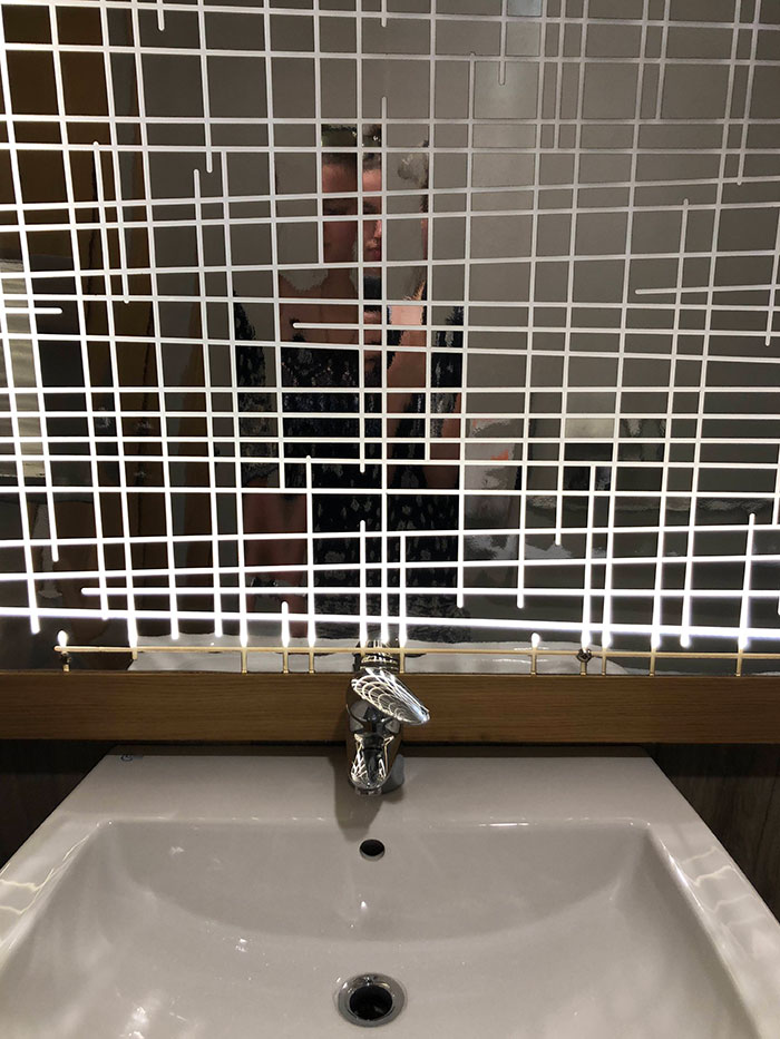 Bathroom Mirror At A Bar In Italy Bathroom Mirror At A Bar In Italy