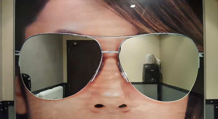 This Bathroom's Mirrors Are Sunglasses This Bathroom