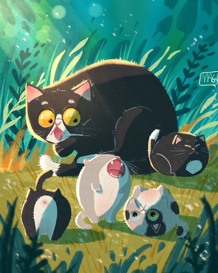 Italian Illustrator Shows In Sweet Illustrations That Even Cats Being Independent, They Can Be His Best Friends Italian Illustrator Shows In Sweet Illustrations That Even Cats Being Independent, They Can Be His Best Friends