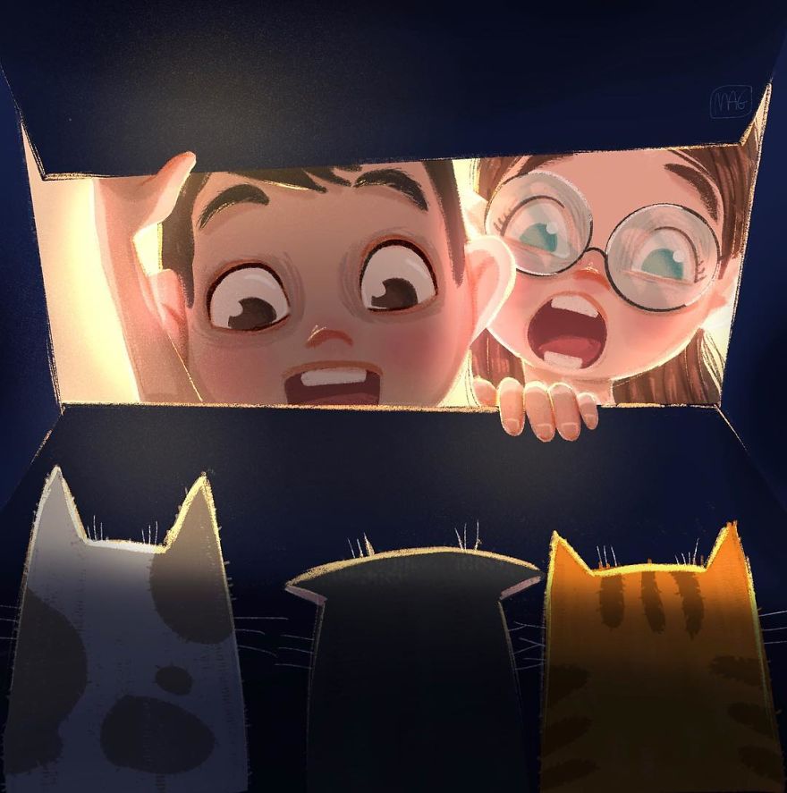 Italian Illustrator Shows In Sweet Illustrations That Even Cats Being Independent, They Can Be His Best Friends Italian Illustrator Shows In Sweet Illustrations That Even Cats Being Independent, They Can Be His Best Friends